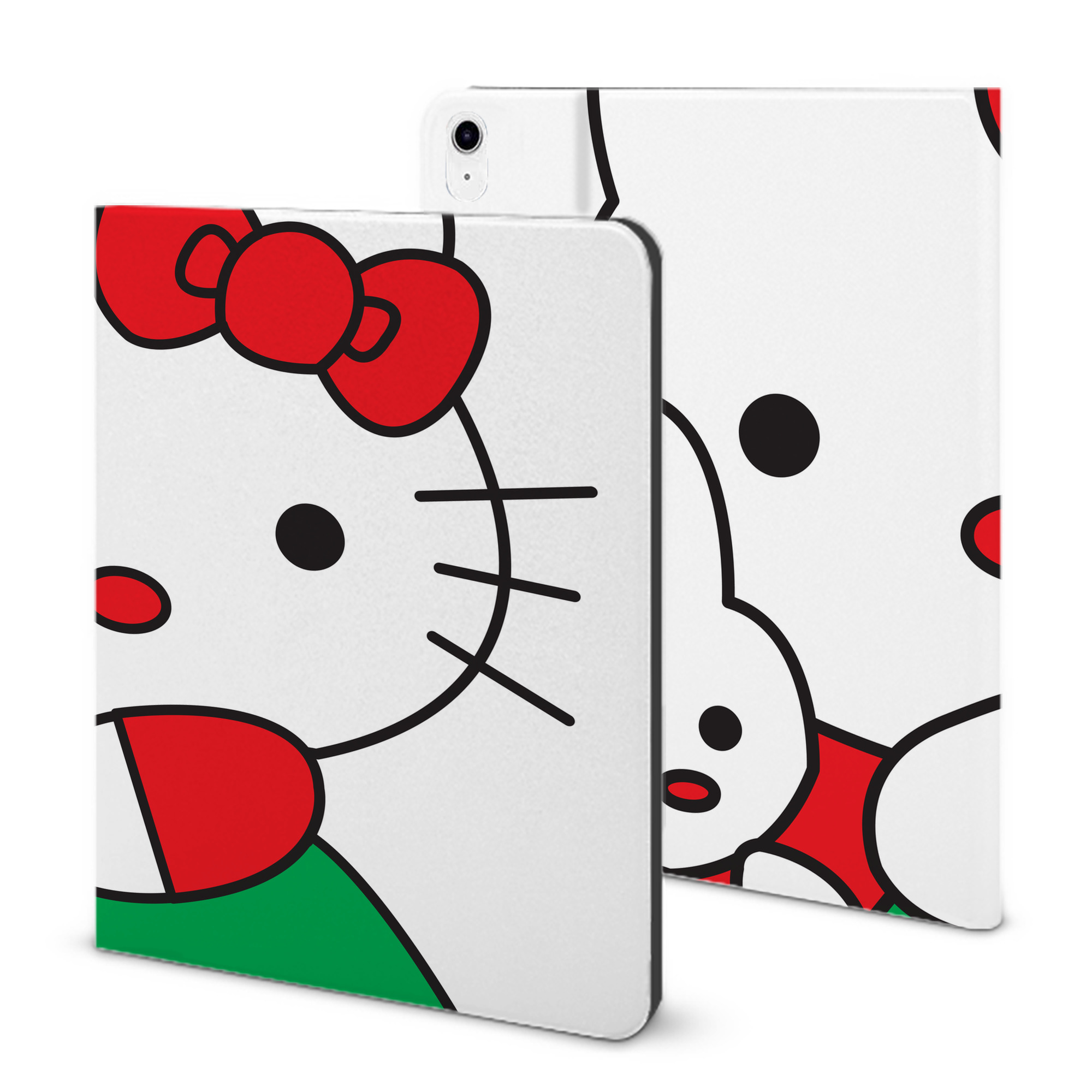 （画像用） Hello Kitty ハローキティ IPad ケース ブック型 PUレザー TPU 耐衝撃 軽量 薄型 ペン収納なし 全面保護 IPad 各モデル対応